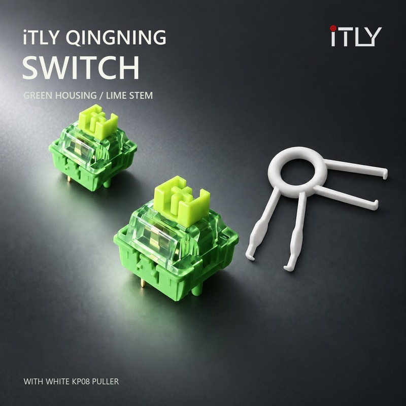 Silent Switch Mechanical Keyboard - Interruptores lineales silenciosos iTLY QingNing Lime,