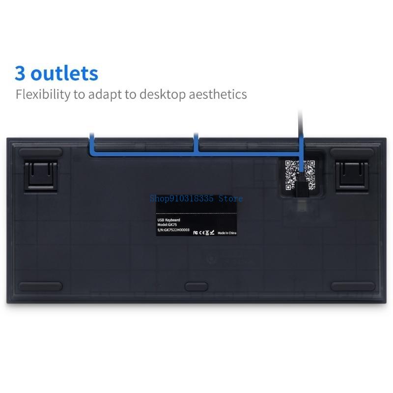 Optical Switch Keyboard Hotswap - Teclado con cable RGB intercambiable en