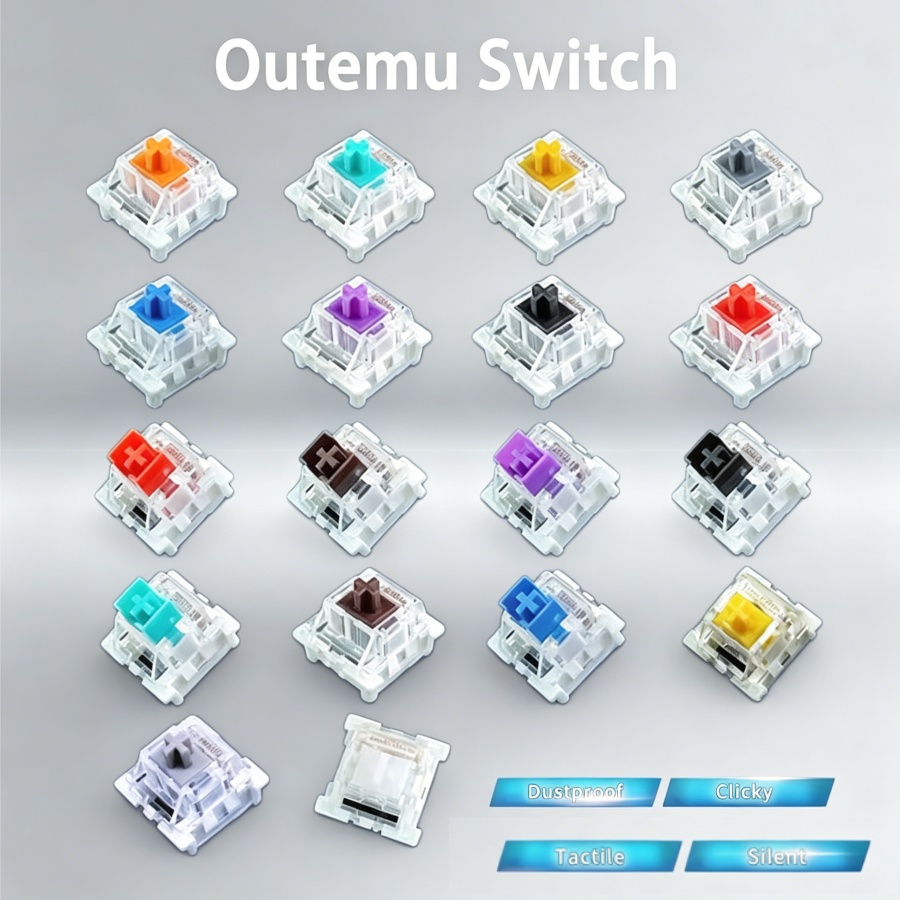 Silent Switch Mechanical Keyboard - Interruptor Outemu para Teclado Mecánico, 3