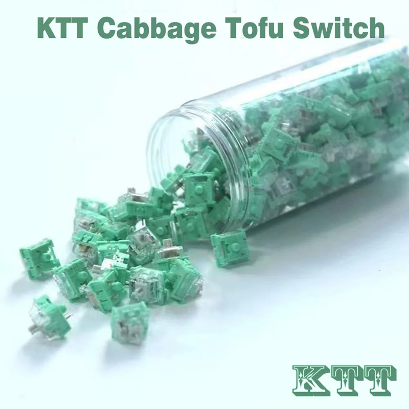 Keyboard Switch Lubed Linear 45G - Interruptor KTT de jade blanco y