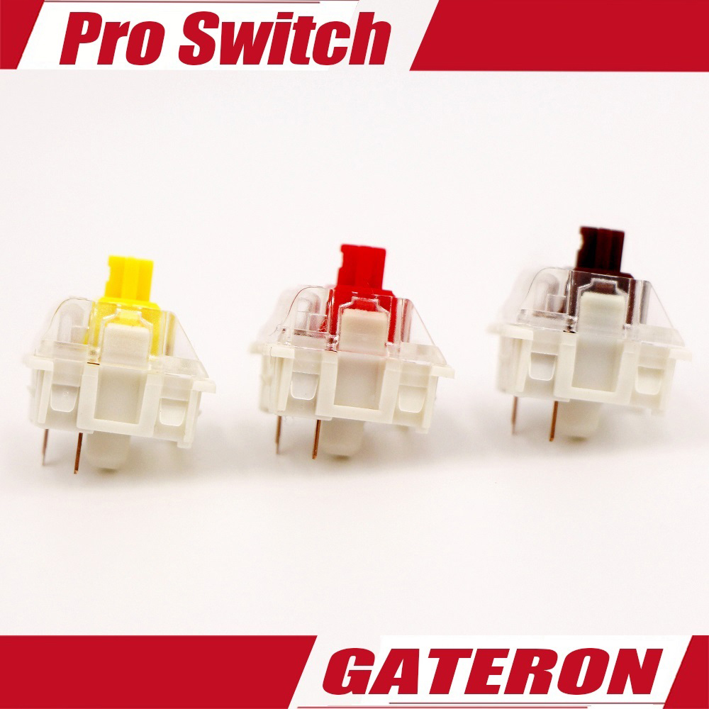 Gateron Switch Linear Tactile - Gateron-interruptores de teclado mecánico amarillo Pro,