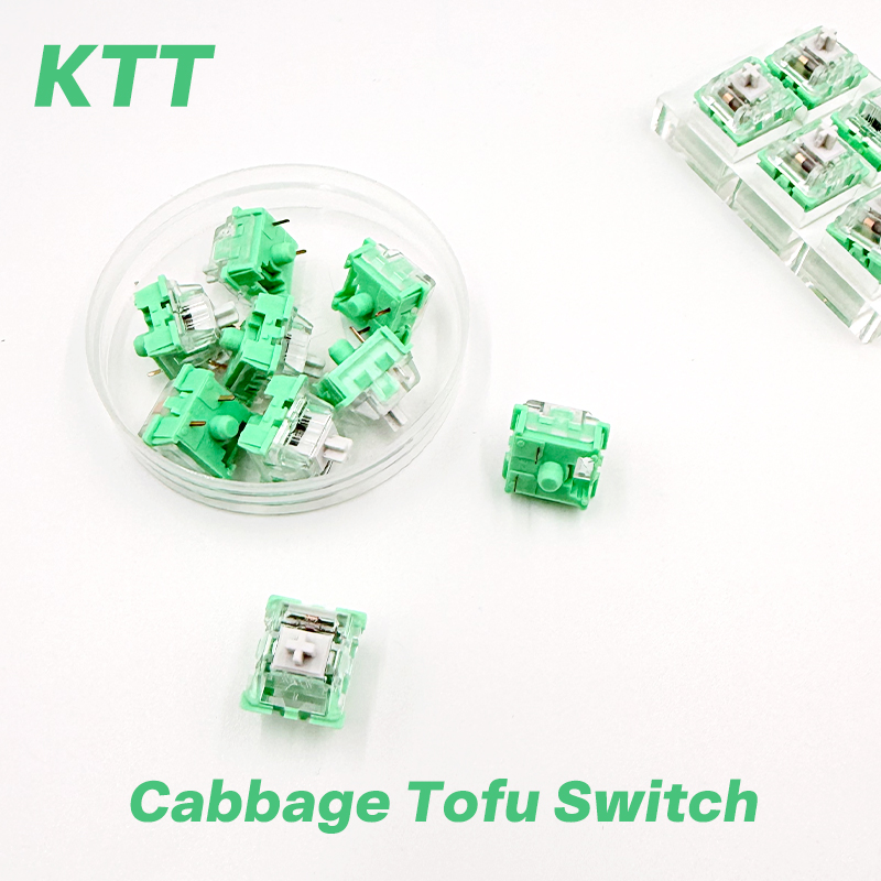 Keyboard Switch Lubed Linear 45G - Interruptor KTT de jade blanco y