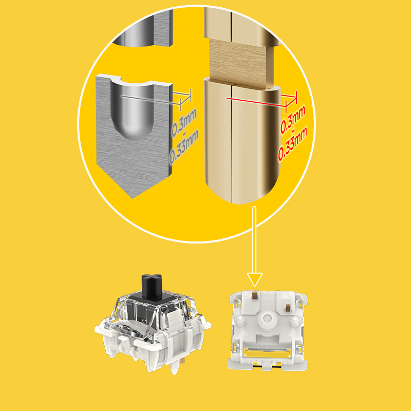GATERON G Yellow Pro 3,0 RGB 5 - Gateron Switch Linear Tactile reseña y precio