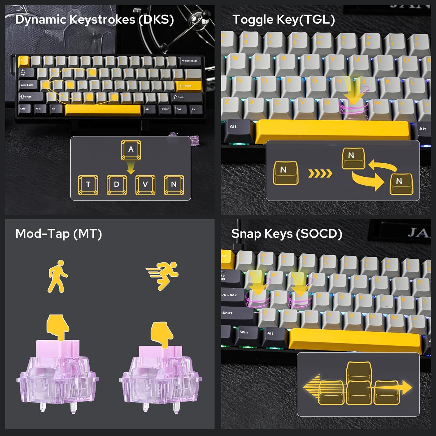 Teclado Mecánico AULA WIN60 HE - Hall Effect Magnetic Switch Keyboard reseña y precio