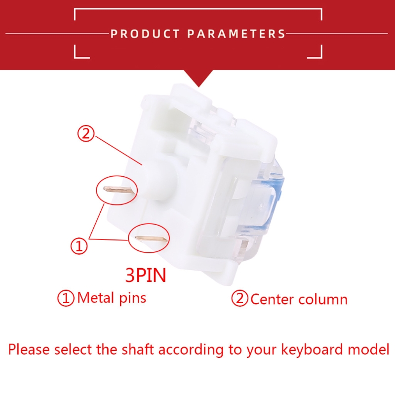 Outemu-interruptores de 3 pine - Cherry Mx Switch Blue Brown Red reseña y precio