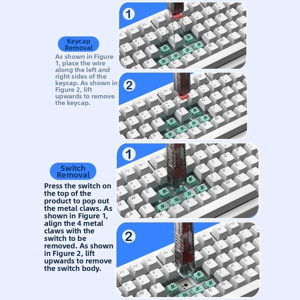 Extractor de teclas 2 en 1, di - Switch Puller Keycap Puller Kit reseña y precio